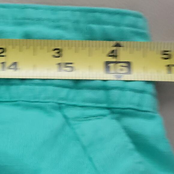 C&C California Women's Shorts Size Small 100% Linen Drawstring Ties Green Color - Picture 7 of 9